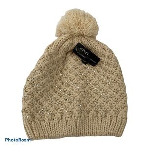 Gino Fascino Accessories Cream beanie hat
